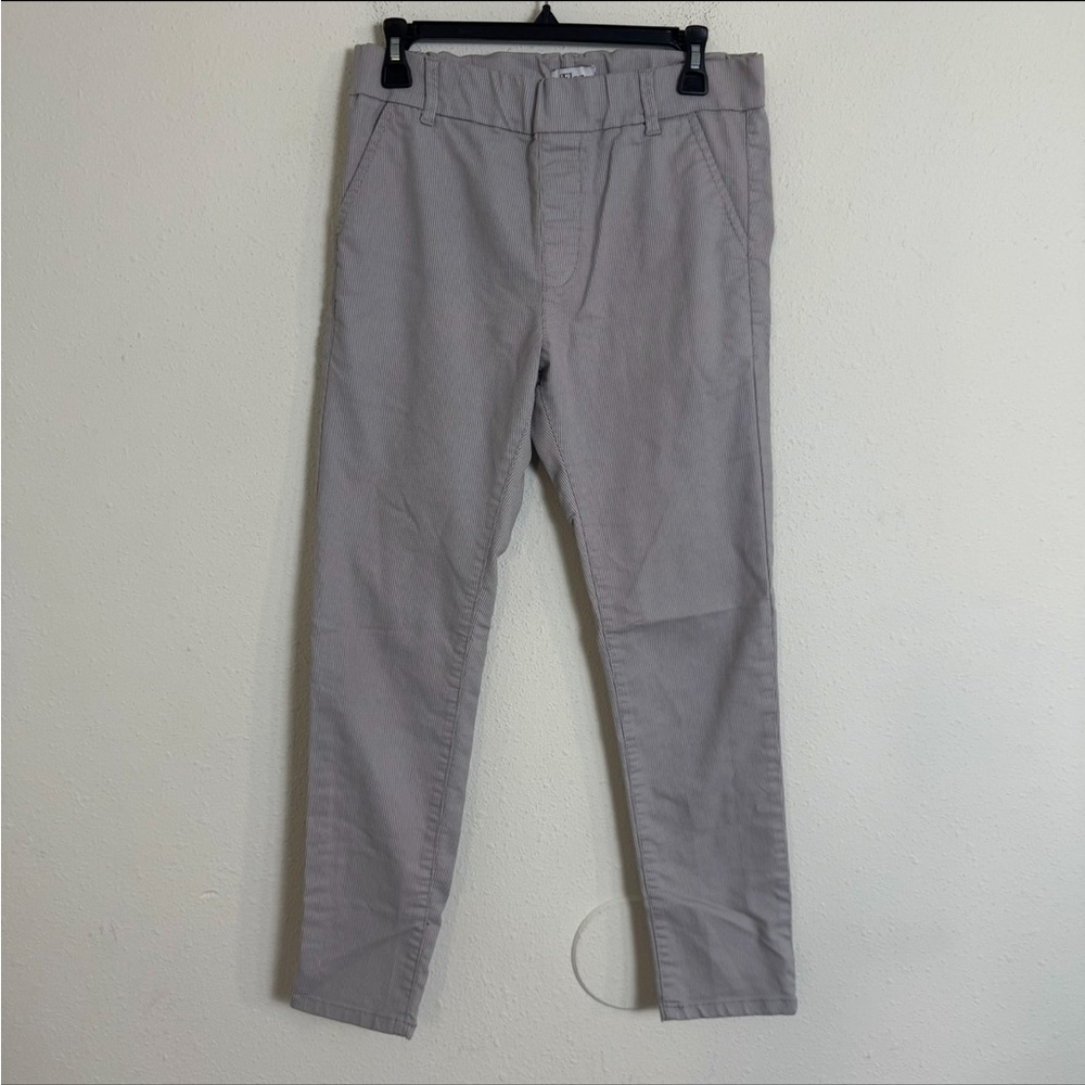 BEVY FLOG Light Gray Pinstripe Pants